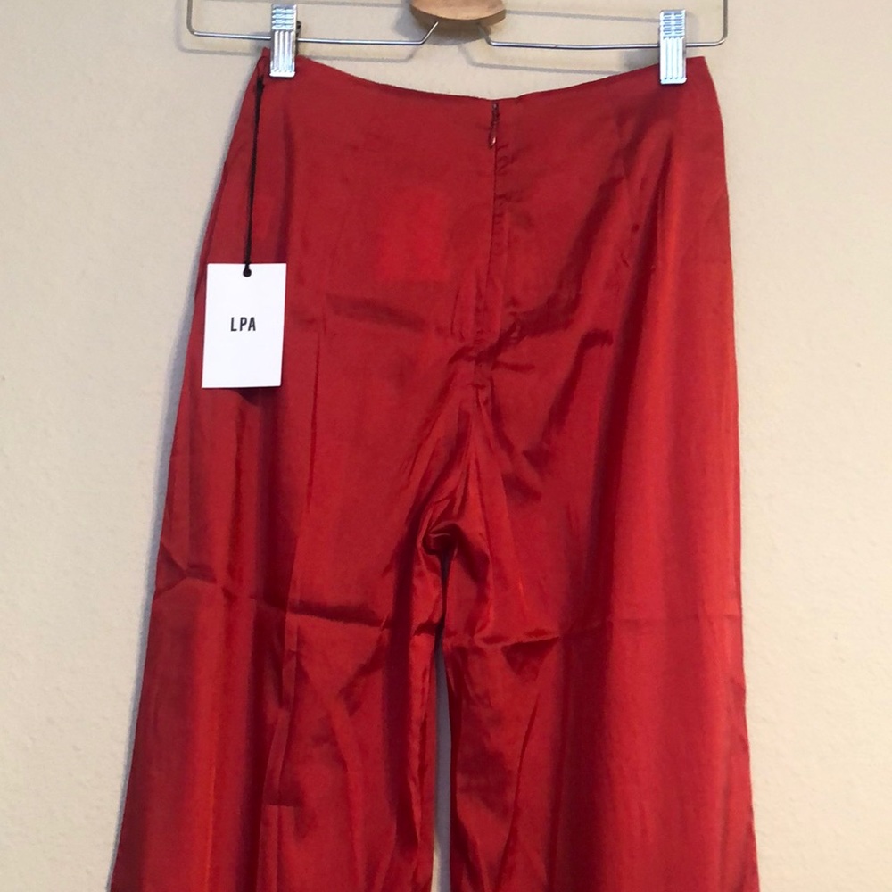LPA Red Wide Leg High-Waisted Pants - Picture 4 of 13